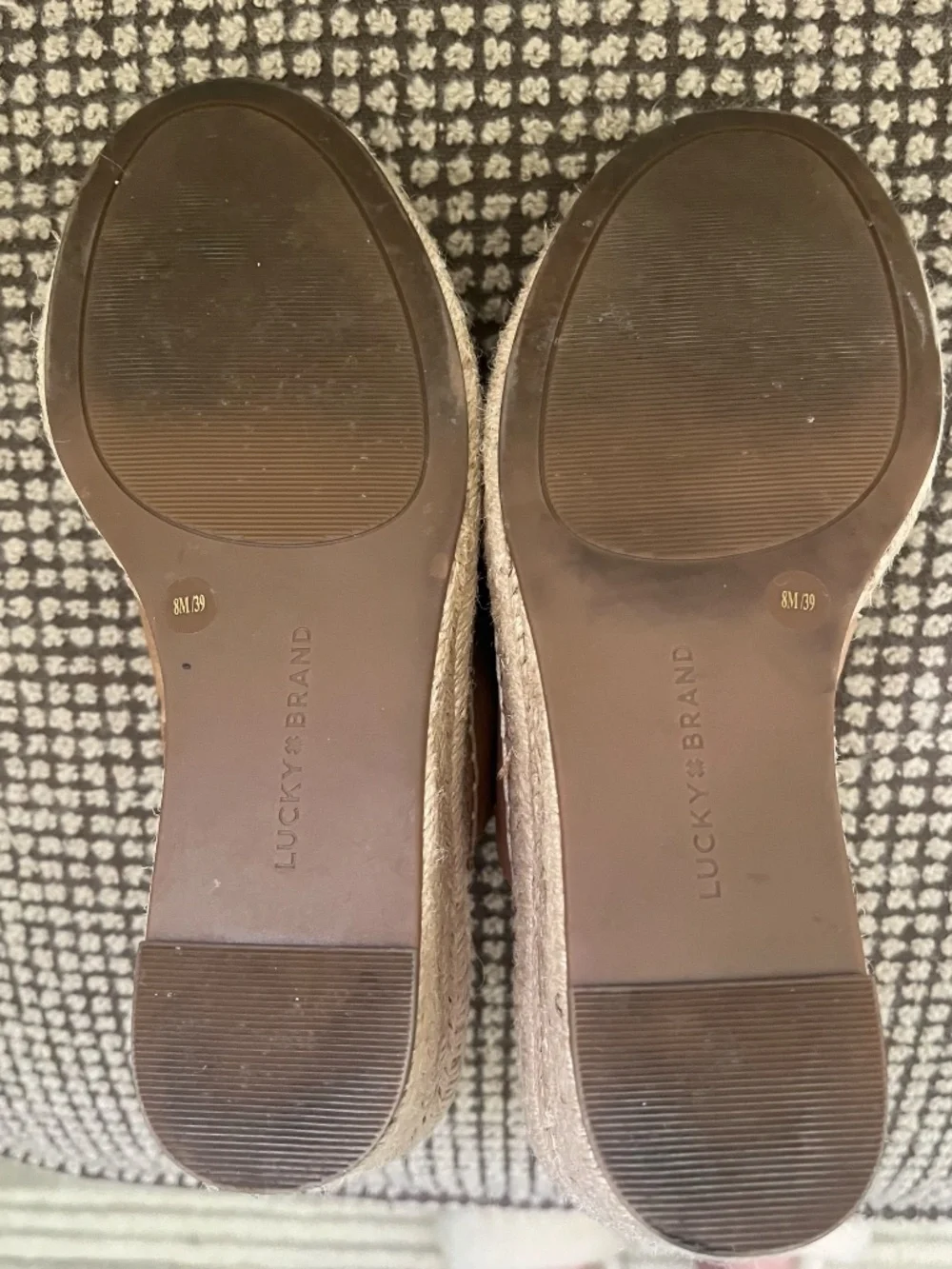 Lucky Brand  leather slide wedge Women's 8